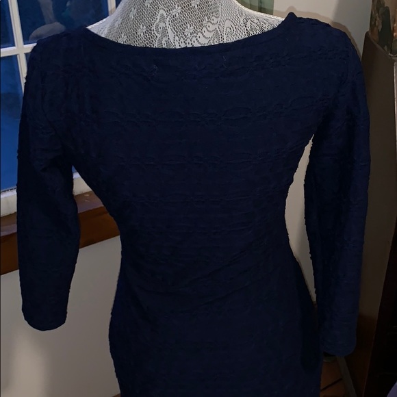 Max Studio Navy Blue “Sweater” Dress - Picture 4 of 7